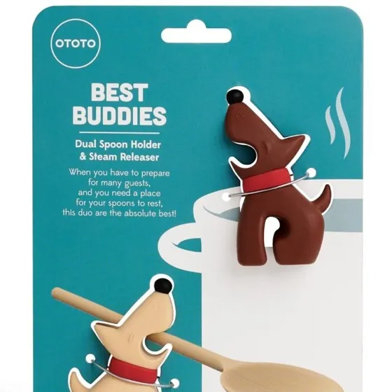 Ototo Best Buddies Dog Kitchen Spoon Holder (2-Pack)