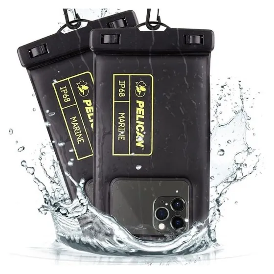 Pelican Marine IP68 Waterproof Phone Pouch-Case - Two-Pack