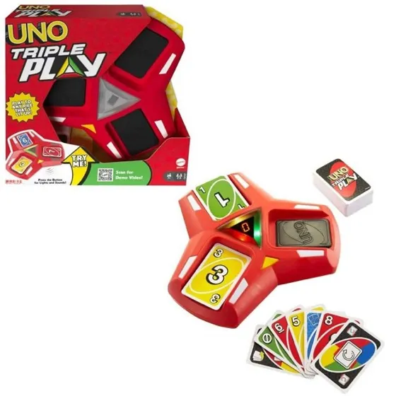 Mattel Games UNO Triple Play Card Game