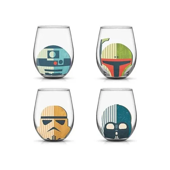 JoyJolt Star Wars Helmet Hues Stemless Glasses