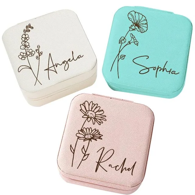 Corissy Personalized Travel Jewelry Case