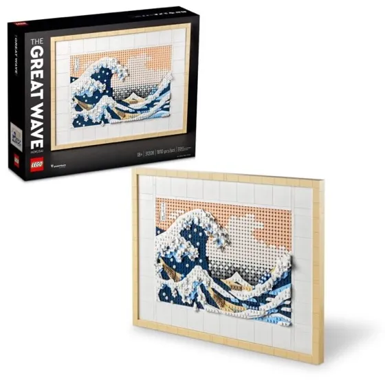 LEGO Art Hokusai The Great Wave Framed Japanese Wall Art