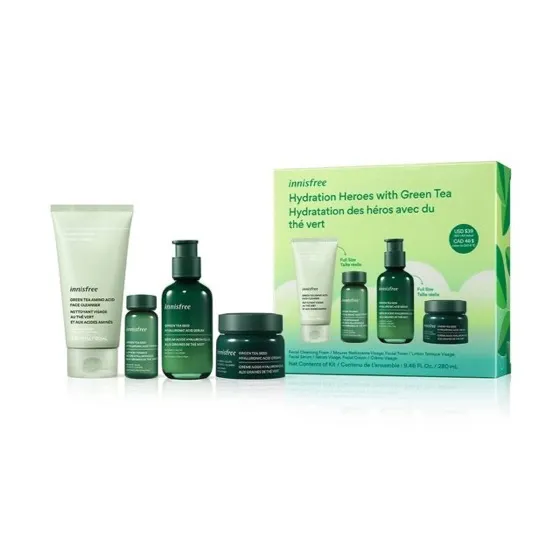 Innisfree Hydration Heroes Green Tea Skincare Routine Set