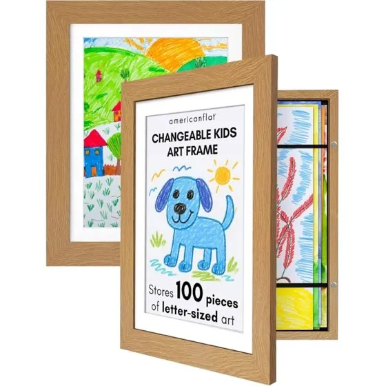 Americanflat 8.5x11 Changeable Kids Art Frame 2-Pack