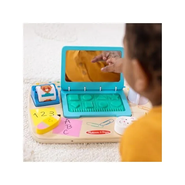Melissa & Doug Wooden Work & Play Desktop Activity Board