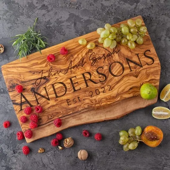 Forest Decor Olive Wood Personalized Charcuterie Board