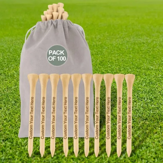 50-1000 PCS Personalized Golf Tees in A Pouch