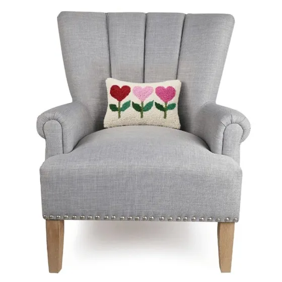 Heart Flowers Hook Pillow