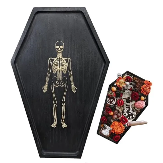 Coffin and Skeleton Charcuterie Board