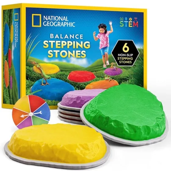 National Geographic 6-Piece Balance Stepping Stones Set for Kids