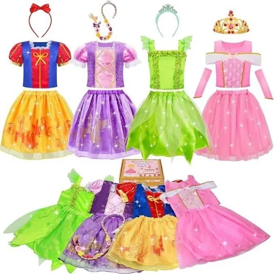 Meland Princess Dress Up Trunk for Girls 3-8