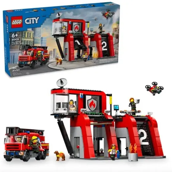LEGO City Fire Station with Fire Truck Toy