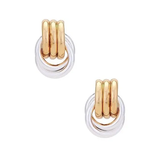 Heaven Mayhem Double Knot Mixed Metal Earrings