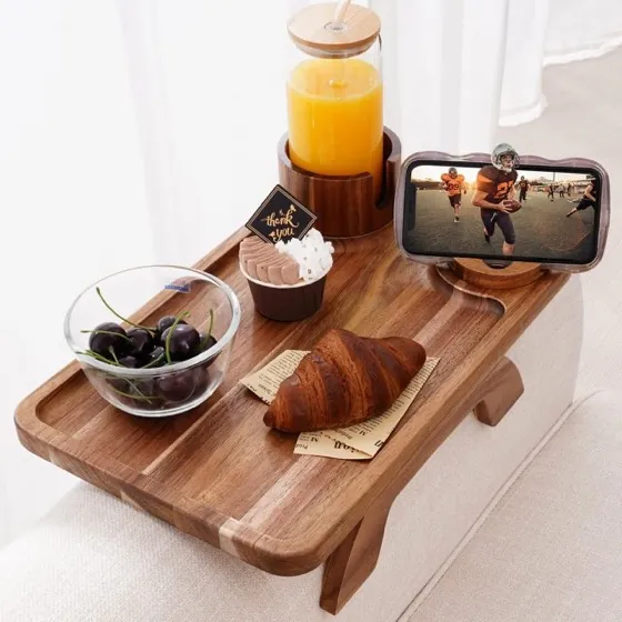 Nnewvante Couch Cup Holder Tray