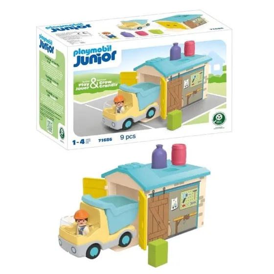 Playmobil Junior: Construction Truck with Garage