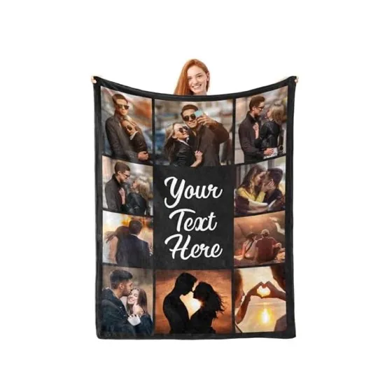 Printwoo Custom Blanket with Picture Customized Thow Blankets Personalized Blanket