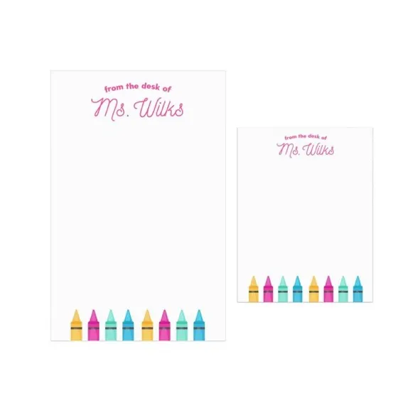 Personalized Stationery Notepad for Teachers