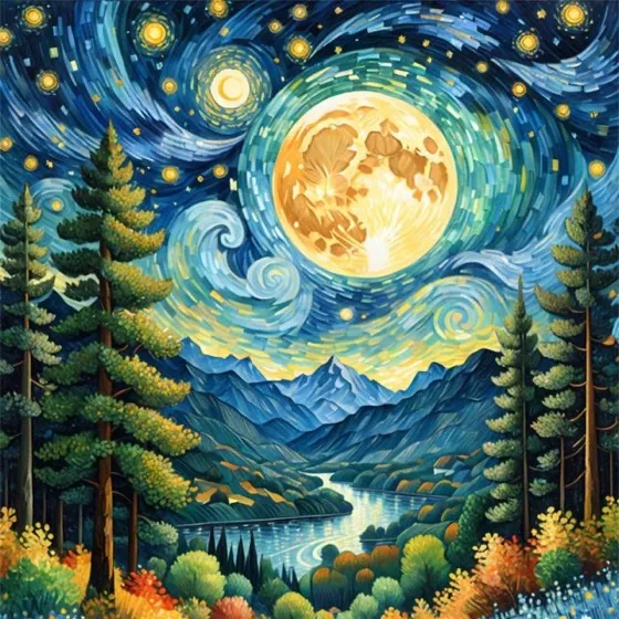 Ldazao Moon Paint by Numbers Kit for Adults