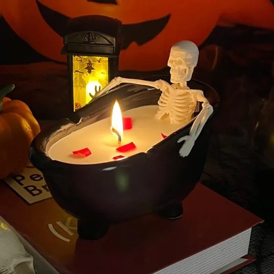 Songart Halloween Skeleton Candle