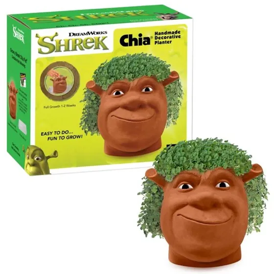Chia Pet Shrek Terracotta Planter with Seed Pack