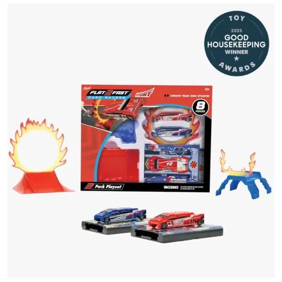 Flat 2 Fast Stunt 2-Pack Playset with Launch Ramp