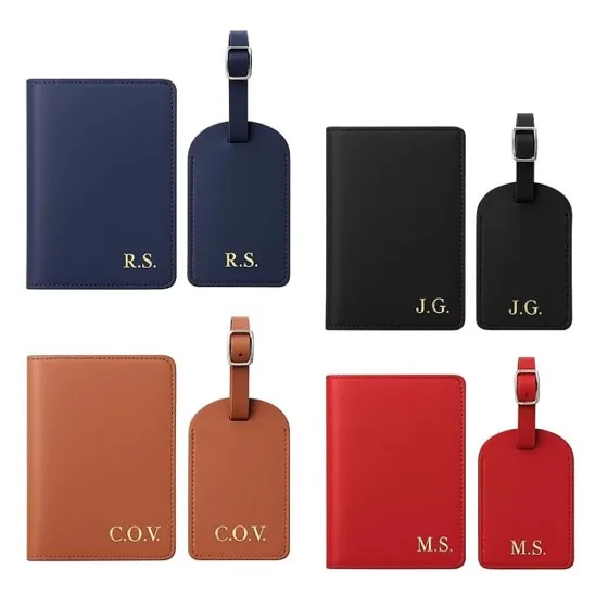 Personalized Passport Cover and Luggage Tag Set