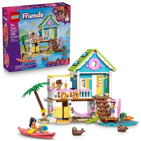 LEGO Friends Beach House with Seals Building Toy for Girls