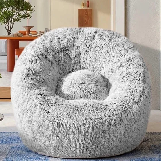 Plush Faux Fur Bean Bag Chairs