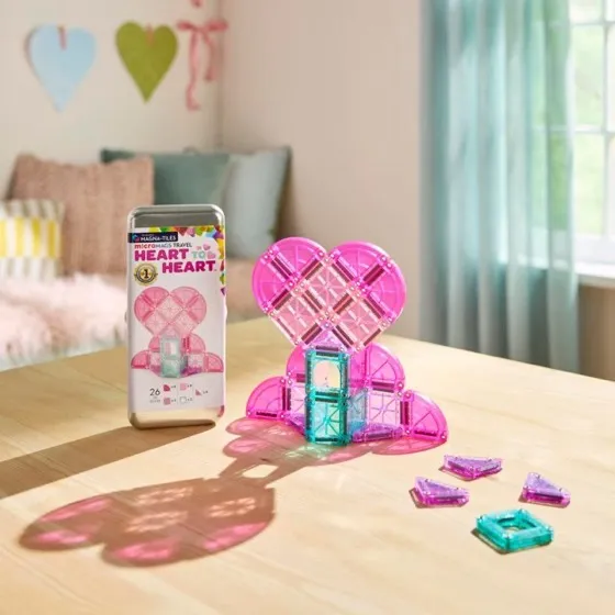 Magna-tiles microMAGS 26-Piece Heart to Heart Travel Set