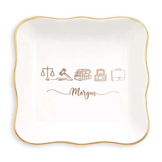 Personalized Lawyer Trinket Dish